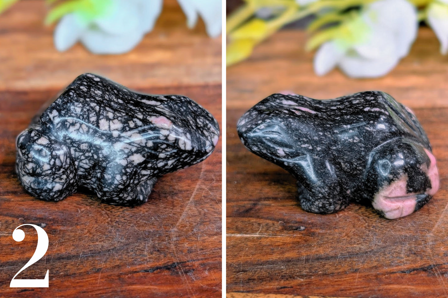 Rhodonite Frog