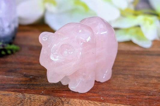 Rose Quartz Bear