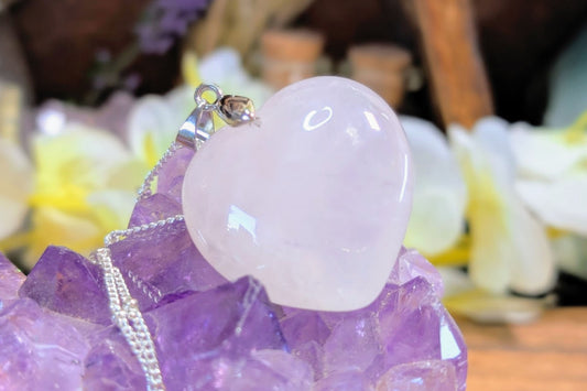 Rose Quartz Heart Necklace
