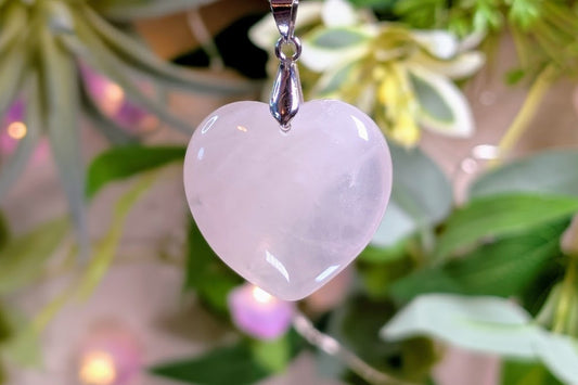 Rose Quartz Heart Necklace
