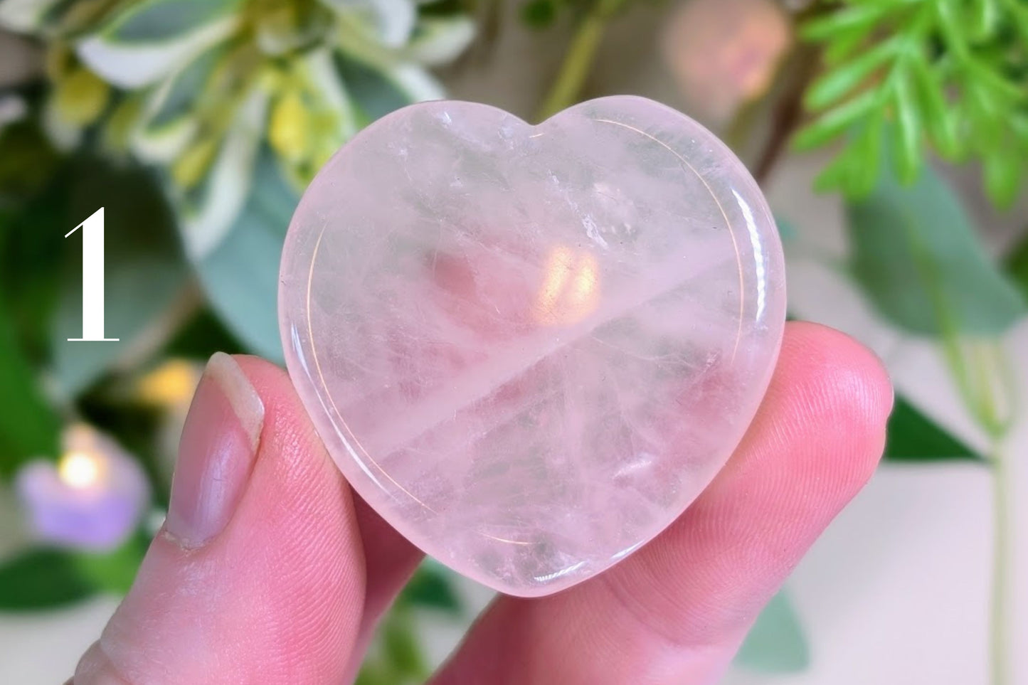 Rose Quartz Heart Worry Stone