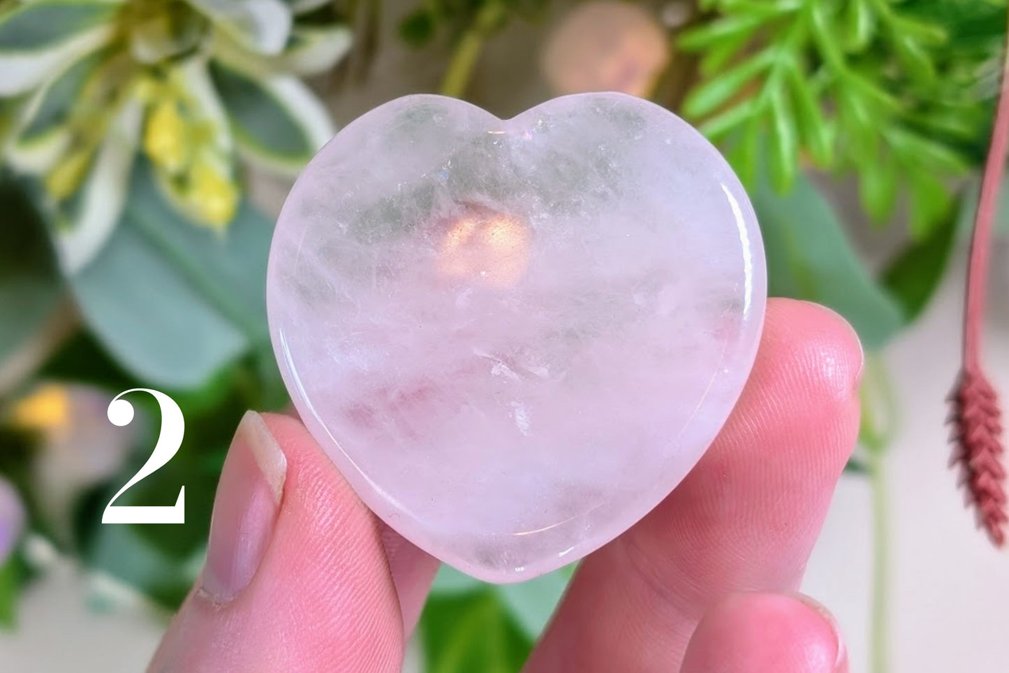 Rose Quartz Heart Worry Stone