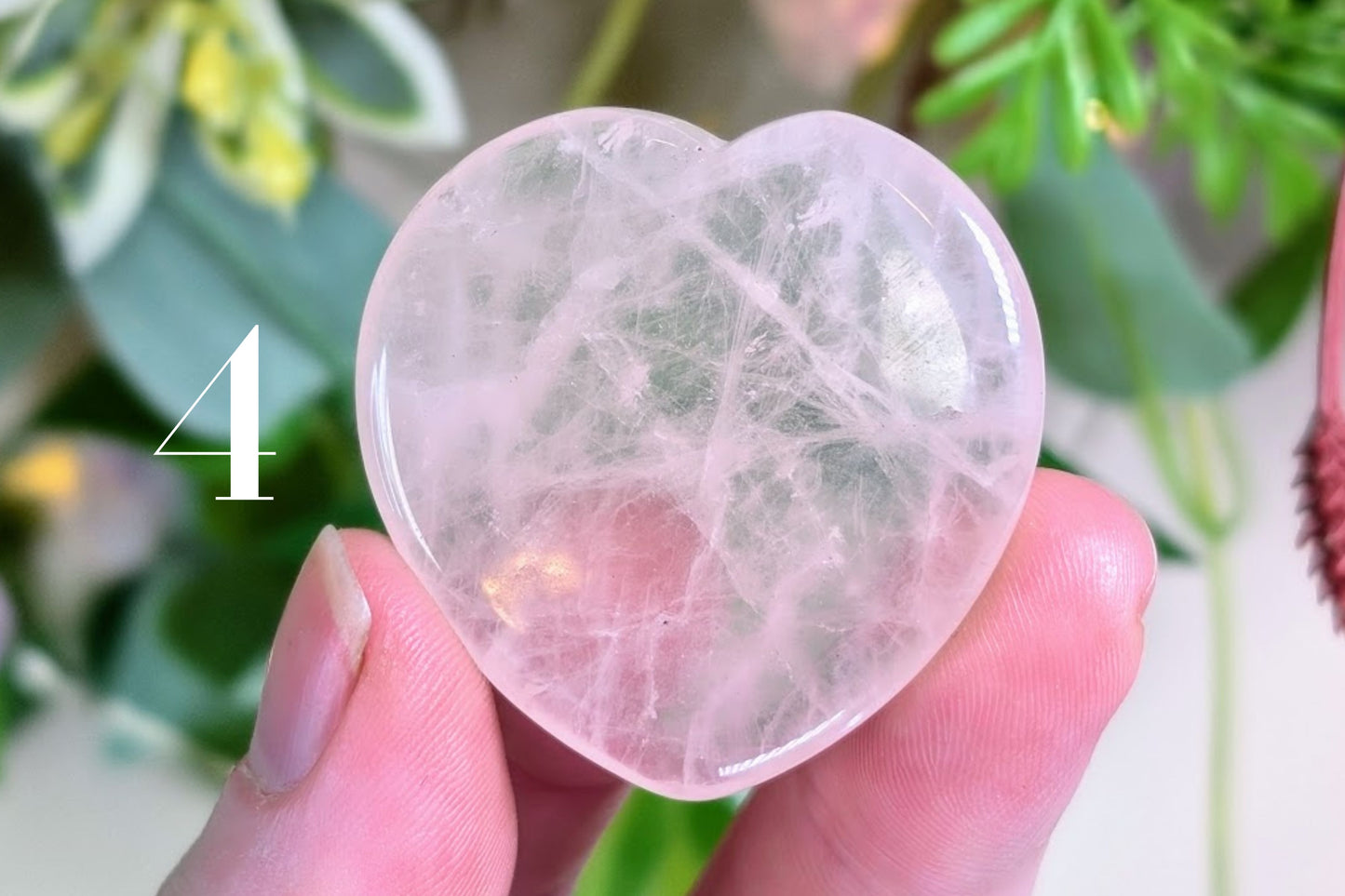 Rose Quartz Heart Worry Stone