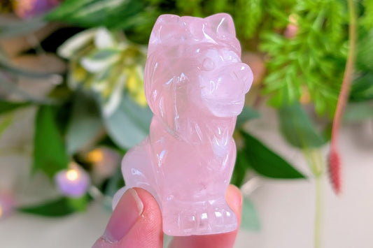 Rose Quartz Lion