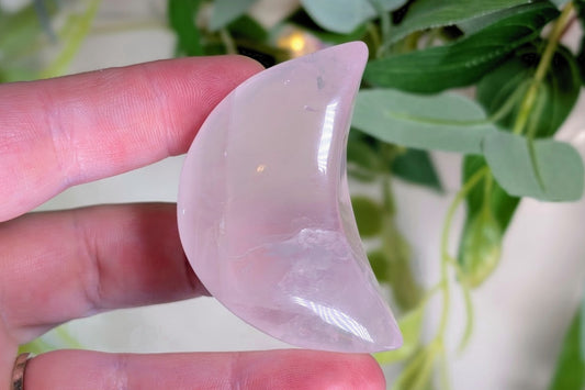 Rose Quartz Crescent Moon