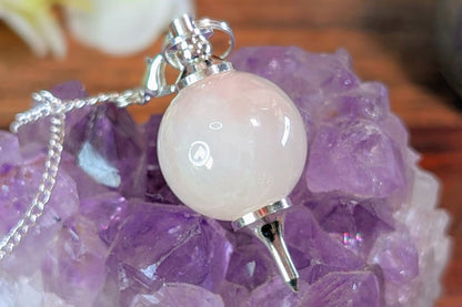 Rose Quartz Orb Pendulum