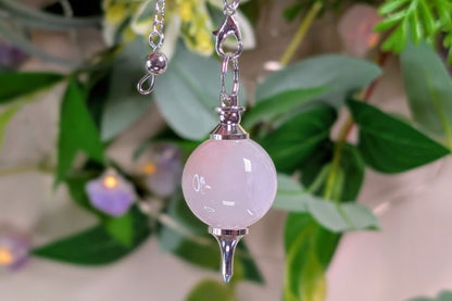 Rose Quartz Orb Pendulum