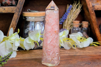 Rose Quartz Orgonite Point