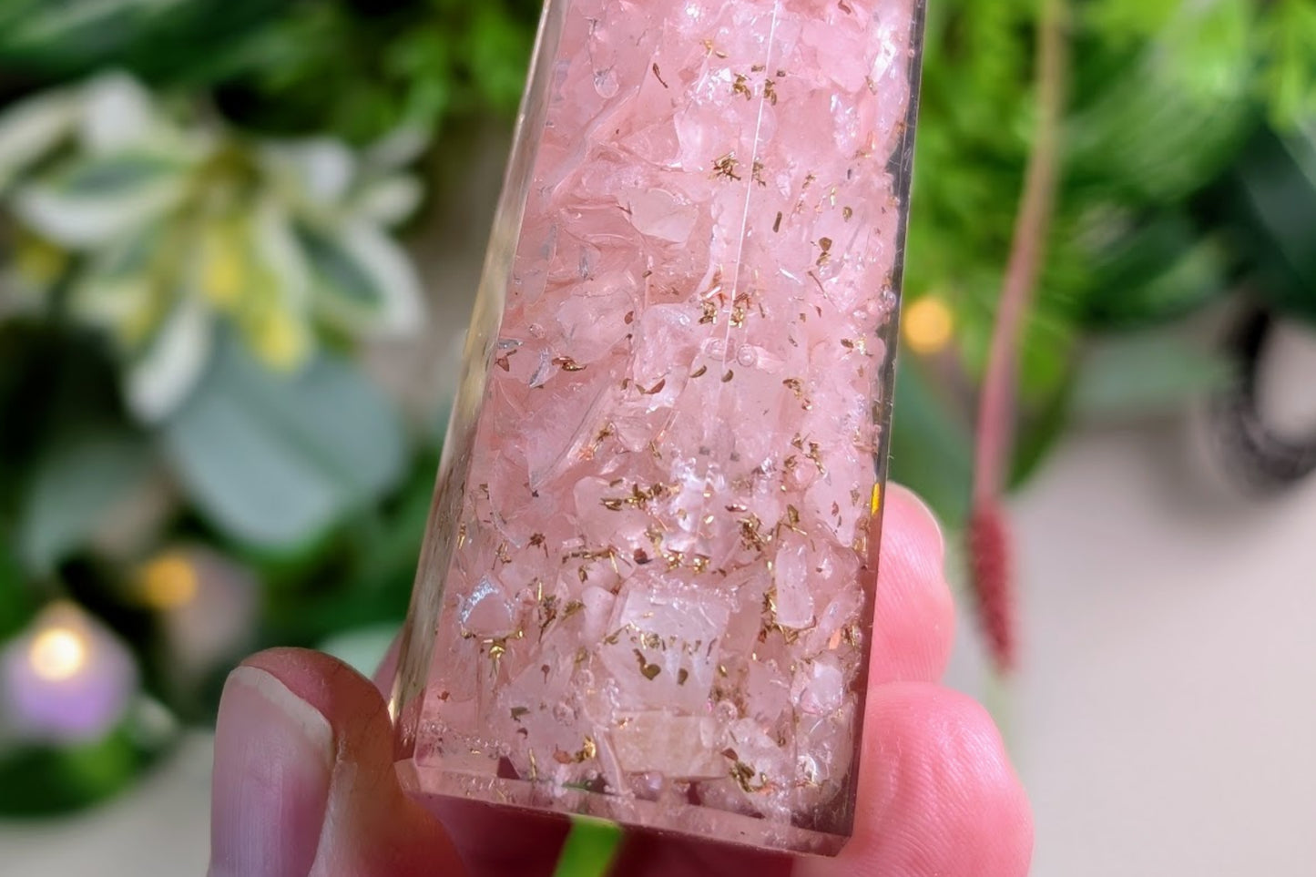 Rose Quartz Orgonite Point