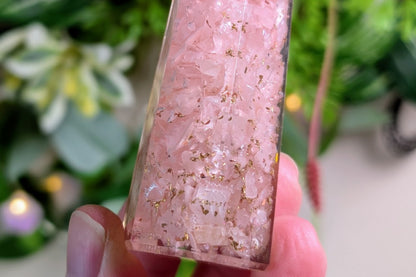 Rose Quartz Orgonite Point