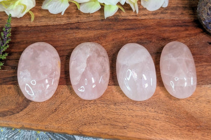 Rose Quartz Palm Stone