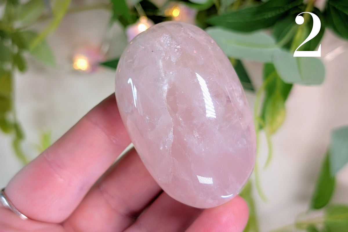 Rose Quartz Palm Stone