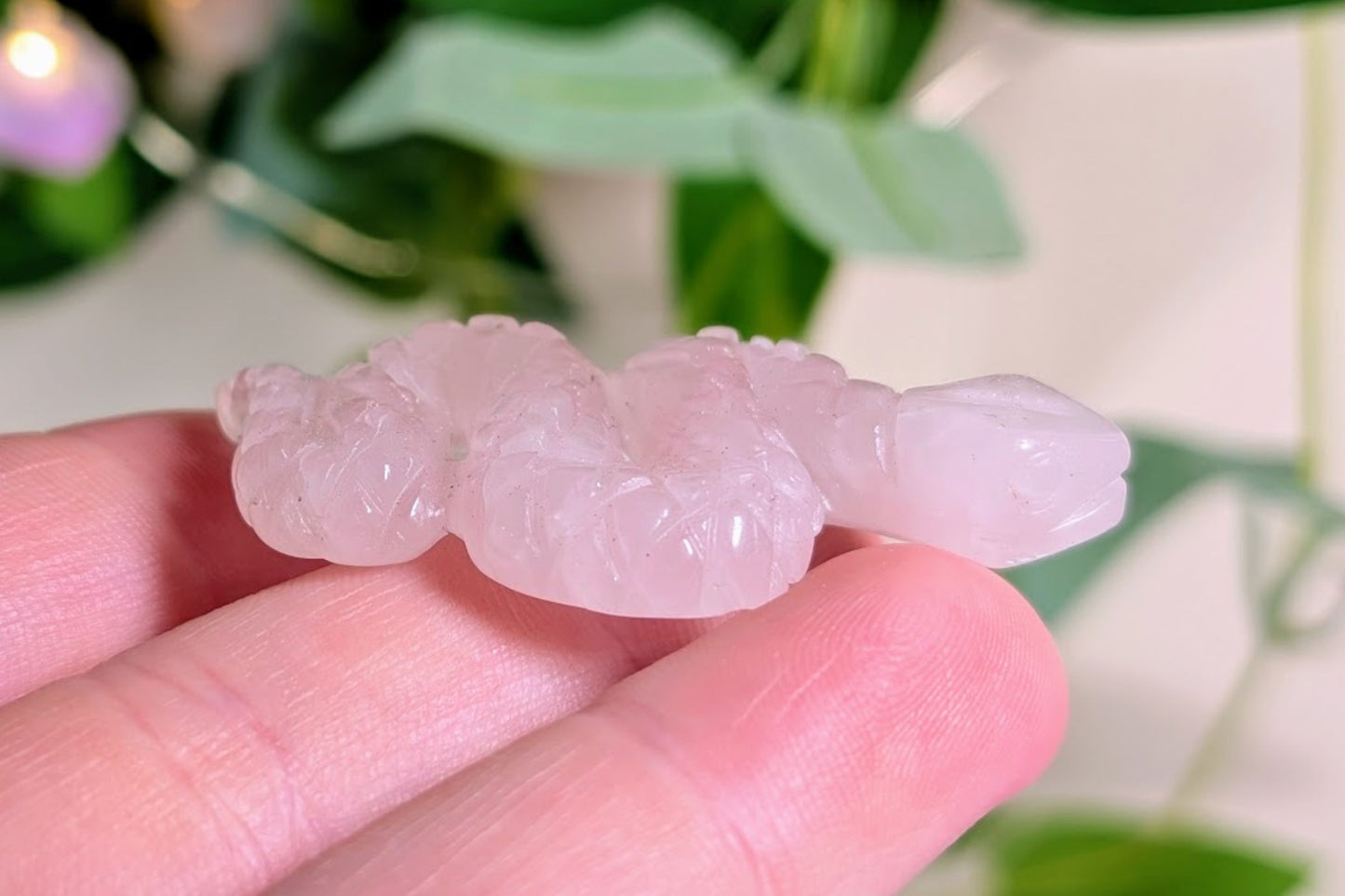 Rose Quartz Snake