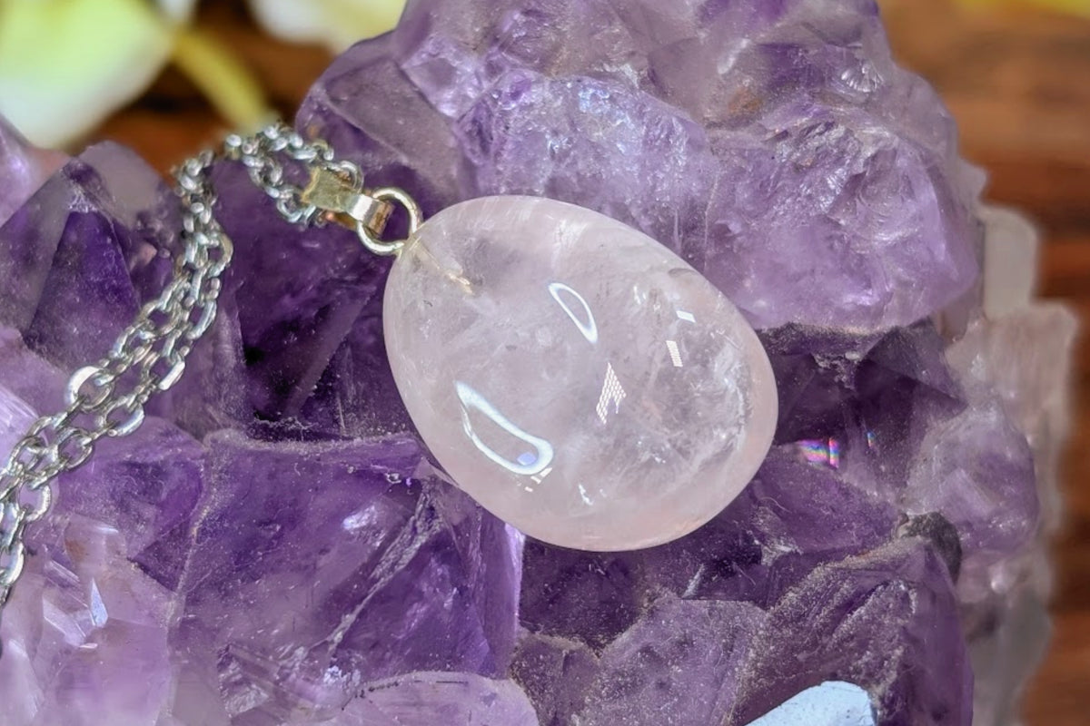 Rose Quartz Tumbled Necklace
