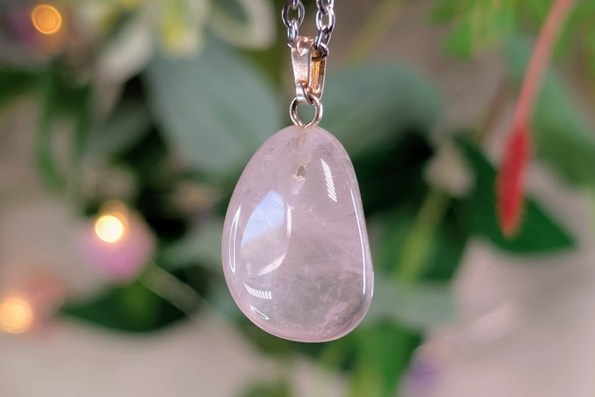 Rose Quartz Tumbled Necklace