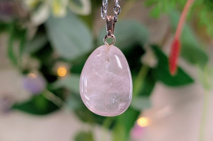 Rose Quartz Tumbled Necklace