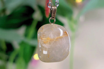 Rutilated Quartz Tumbled Necklace