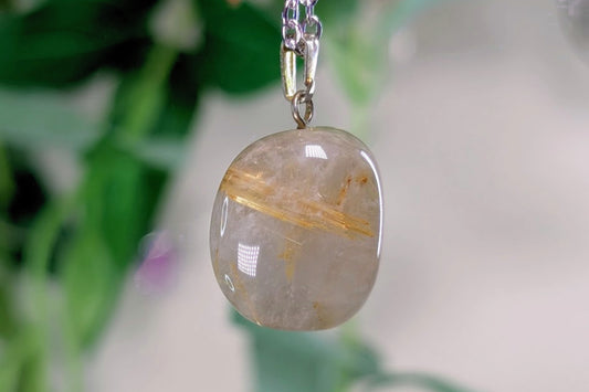 Rutilated Quartz Tumbled Necklace