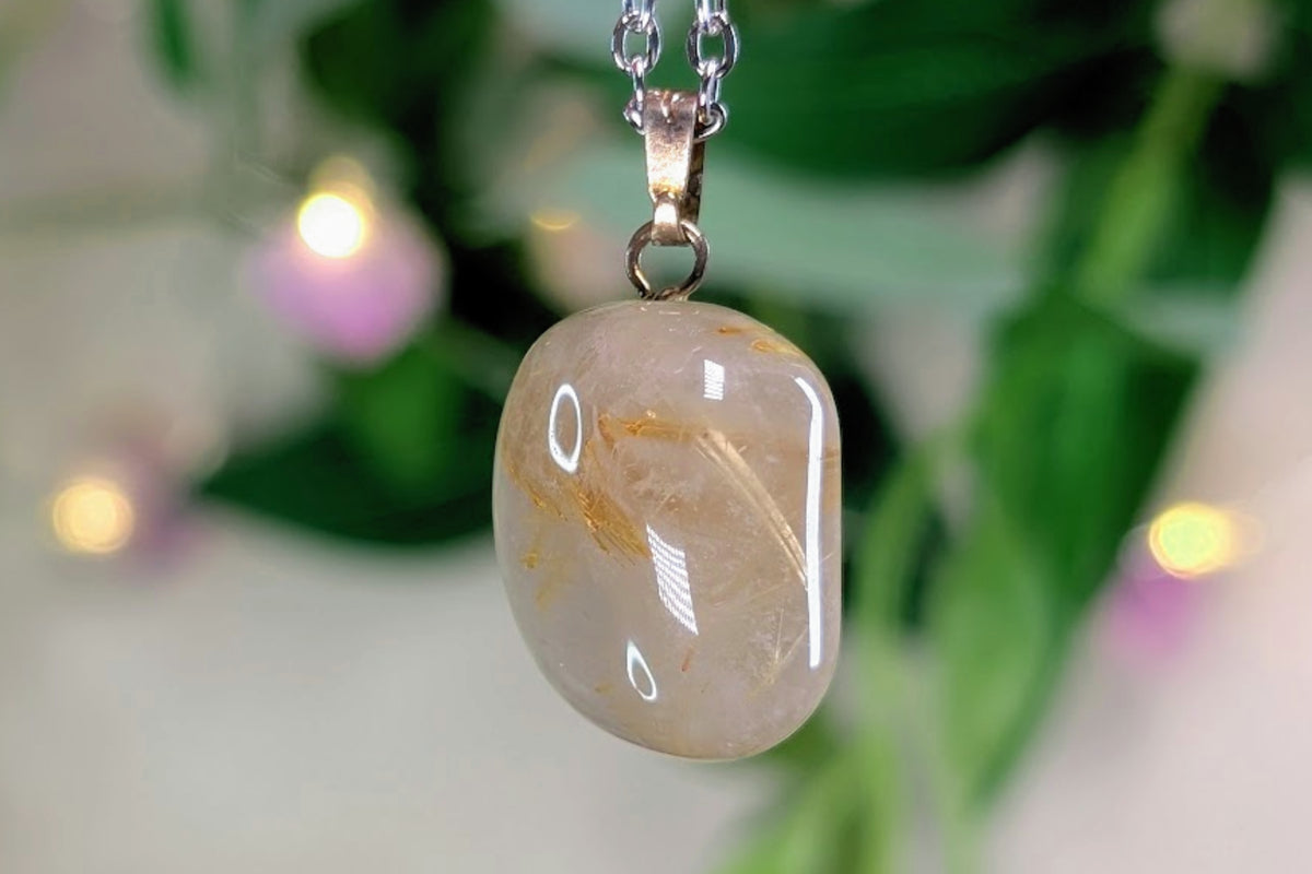 Rutilated Quartz Tumbled Necklace