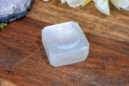 Selenite Sphere Stand - Square