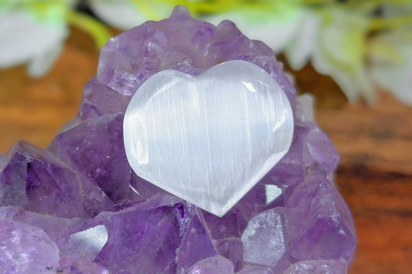 Selenite Heart 1"