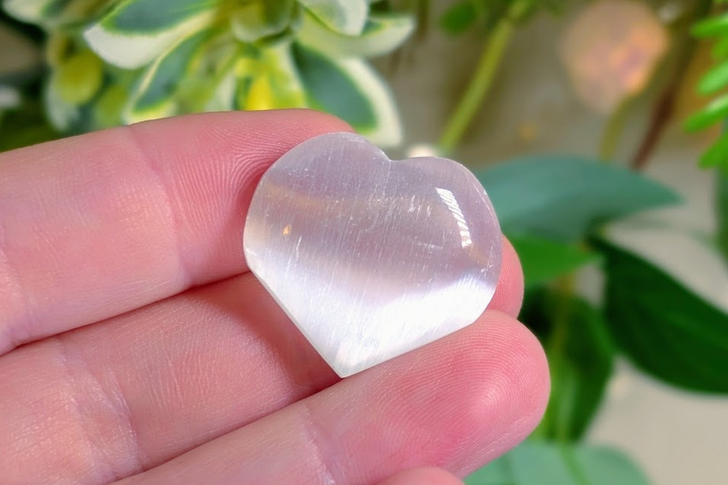 Selenite Heart 1"