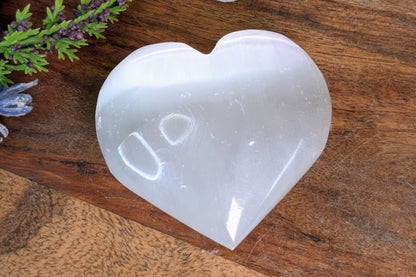 Selenite Heart 2"