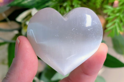 Selenite Heart 2"