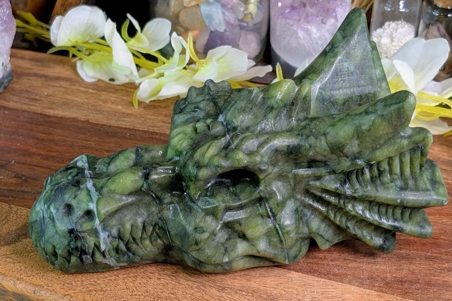 Serpentine Dragon Head 6"