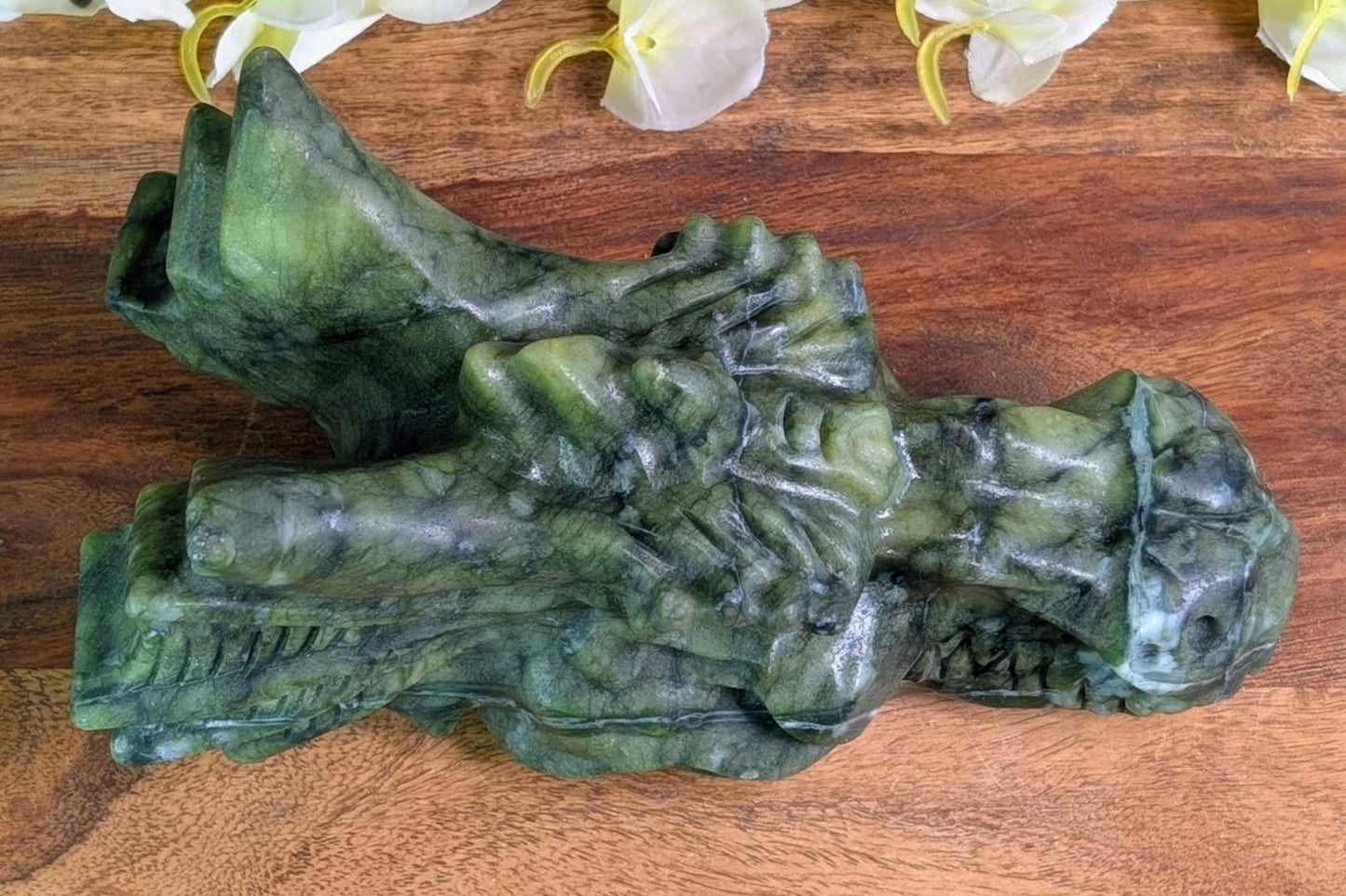 Serpentine Dragon Head 6"