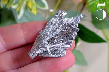 Silver Aura Kyanite Fan