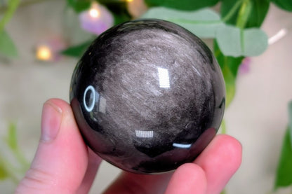 Silver Sheen Obsidian Sphere
