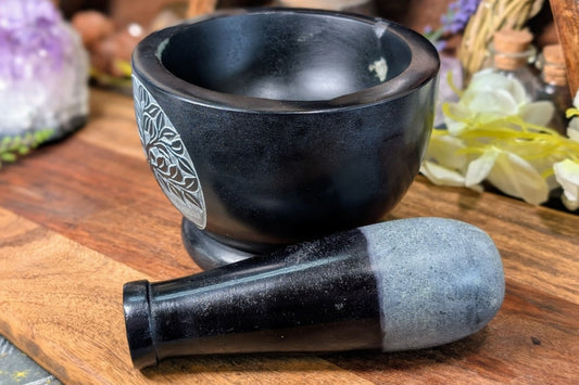 Soapstone Tree of Life Mortar & Pestle