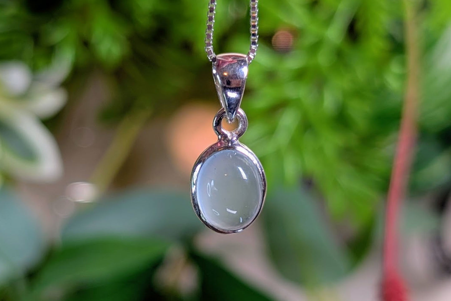 Aquamarine Sterling Silver Pendant Necklace