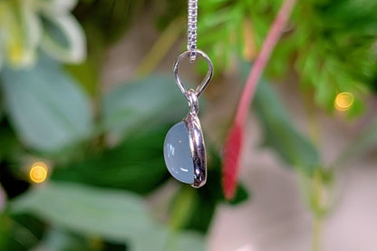 Aquamarine Sterling Silver Pendant Necklace