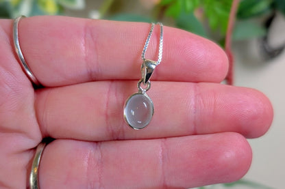 Aquamarine Sterling Silver Pendant Necklace