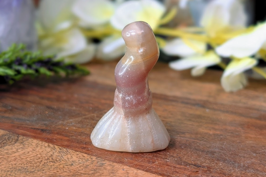 Strawberry Calcite Witch Broom Figurine