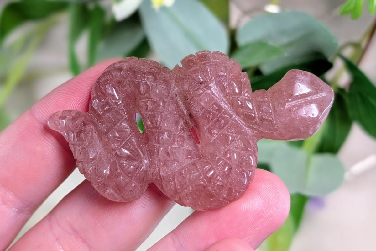 Strawberry Quartz Snake