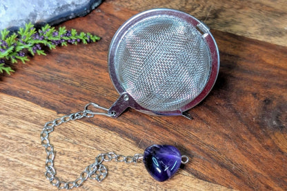 Tea Ball with Heart Bead