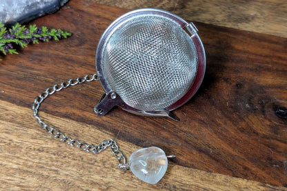 Tea Ball with Heart Bead
