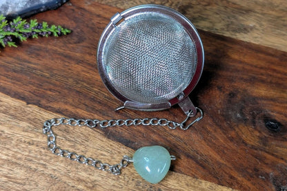 Tea Ball with Heart Bead
