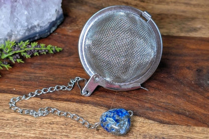 Tea Ball with Heart Bead