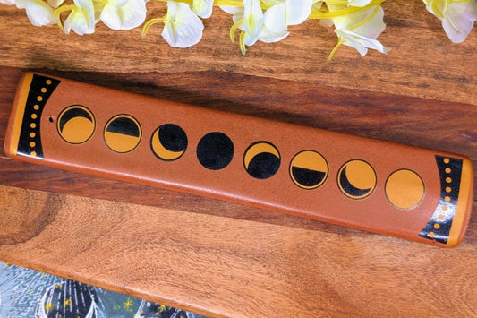 Terracotta Moon Phase Incense Holder