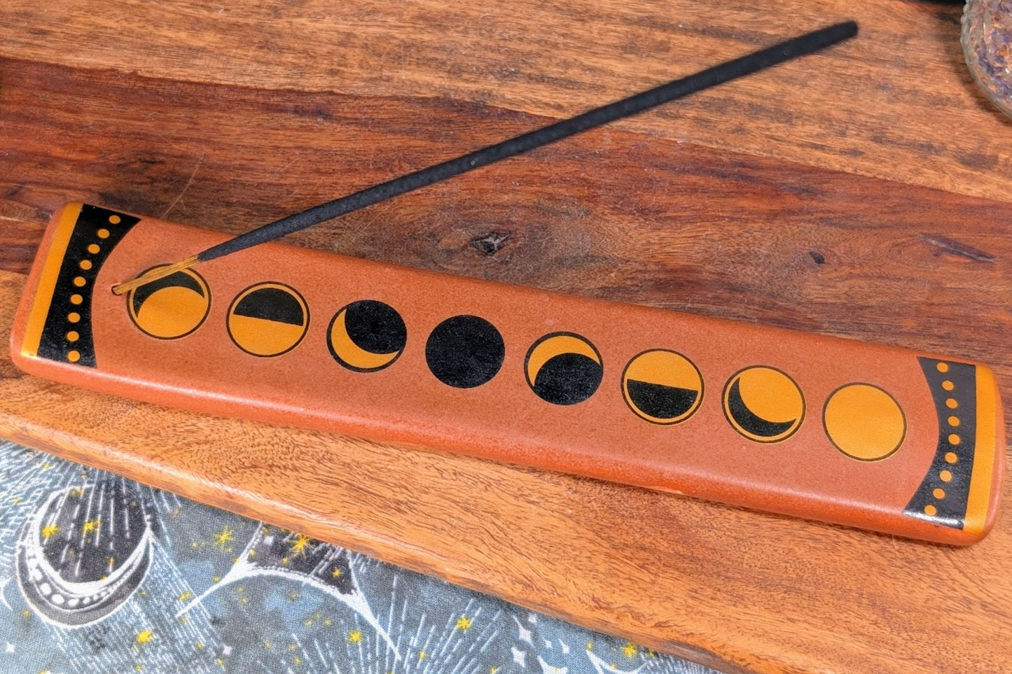 Terracotta Moon Phase Incense Holder