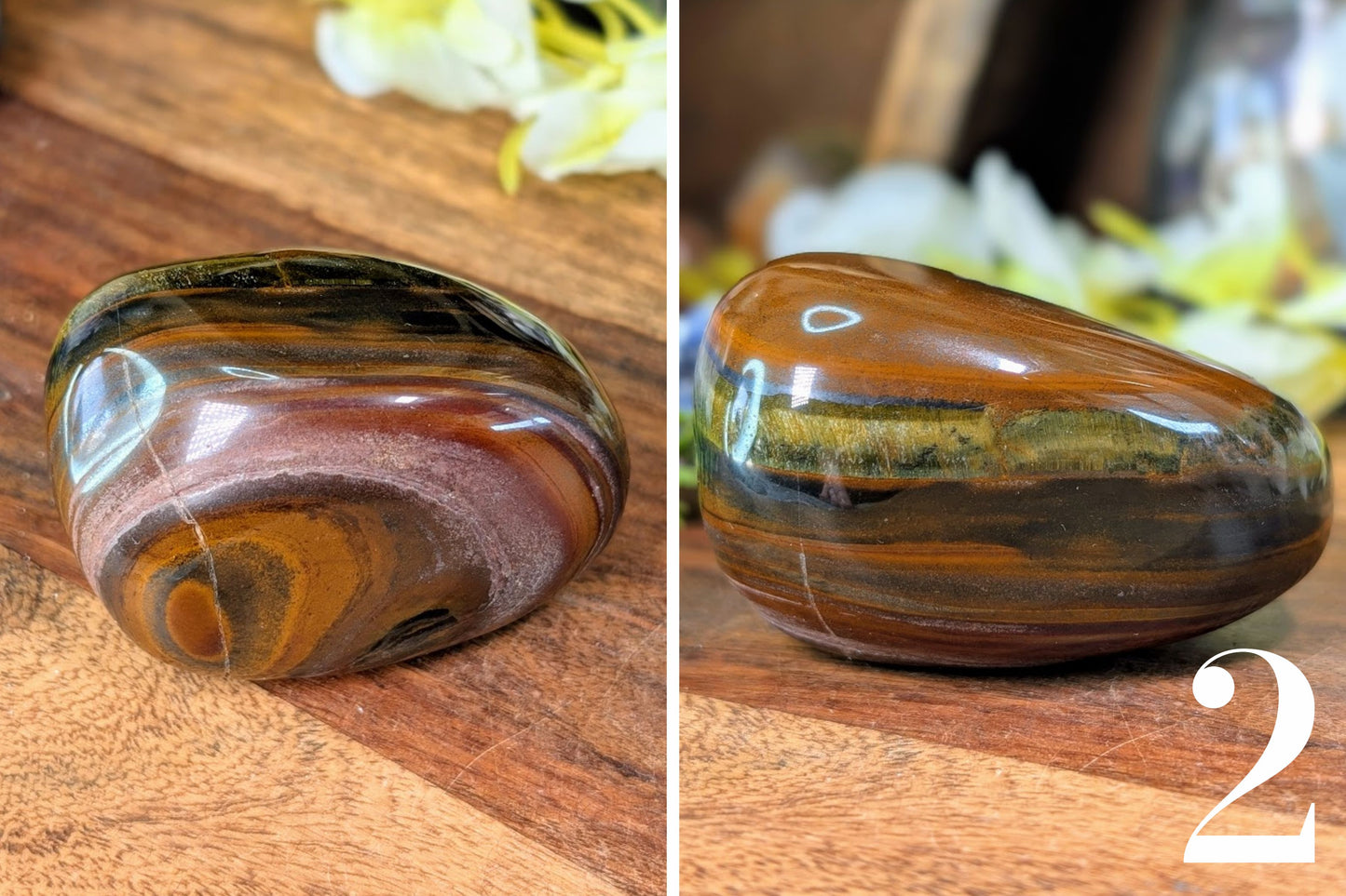 Tiger Eye Palm Stone