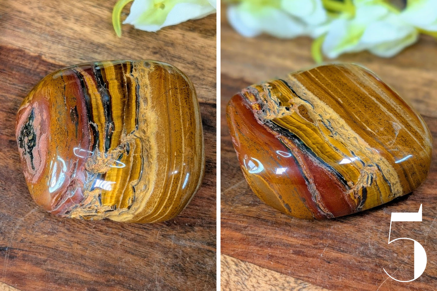 Tiger Eye Palm Stone