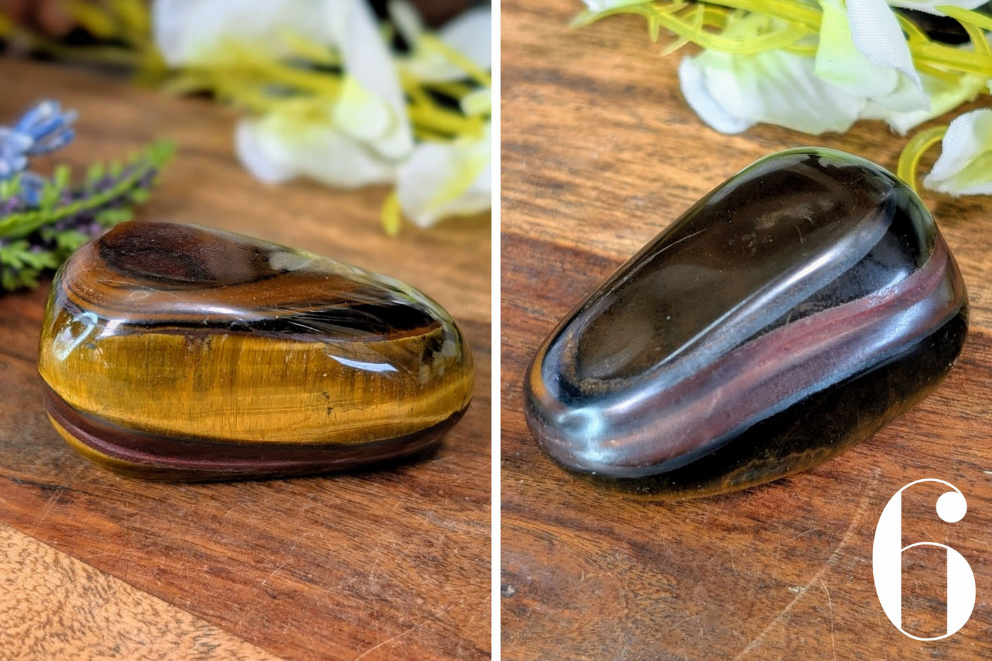 Tiger Eye Palm Stone