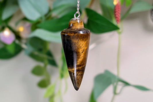 Tiger Eye Pendulum - Cone