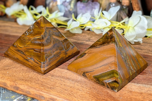 Tiger Eye Pyramid