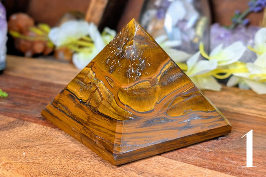 Tiger Eye Pyramid